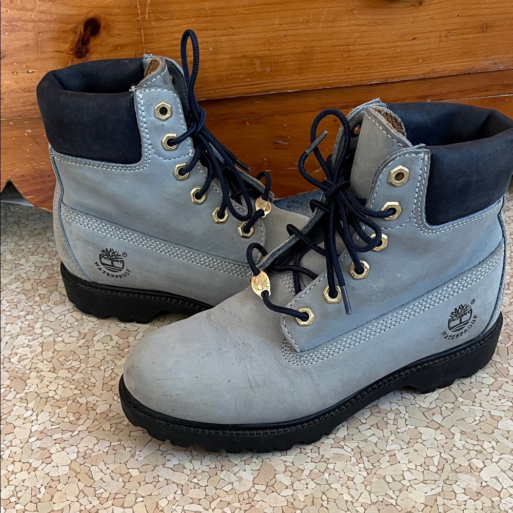 Timberland women’s light blue boots